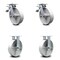 Service Caster 8 Inch Semi Steel Caster Set with Ball Bearings 2 Brakes 2 Rigid SCC-TTL30S820-SSB-2-R-2 - alternate 3